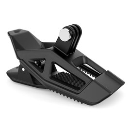 HSU Helmet Jaw Mount Clip for GoPro Hero13/12/11/10/9/8/Max/7/6/5 for Osmo Action 5 Pro, Osmo Action 4, Osmo Action 3, DJI Action 2 (Black)