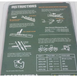 Traverse Creek Incorporated Forester Deluxe Chainsaw Sharpening Tool KIT 3/8LP Chain 5/32 Files
