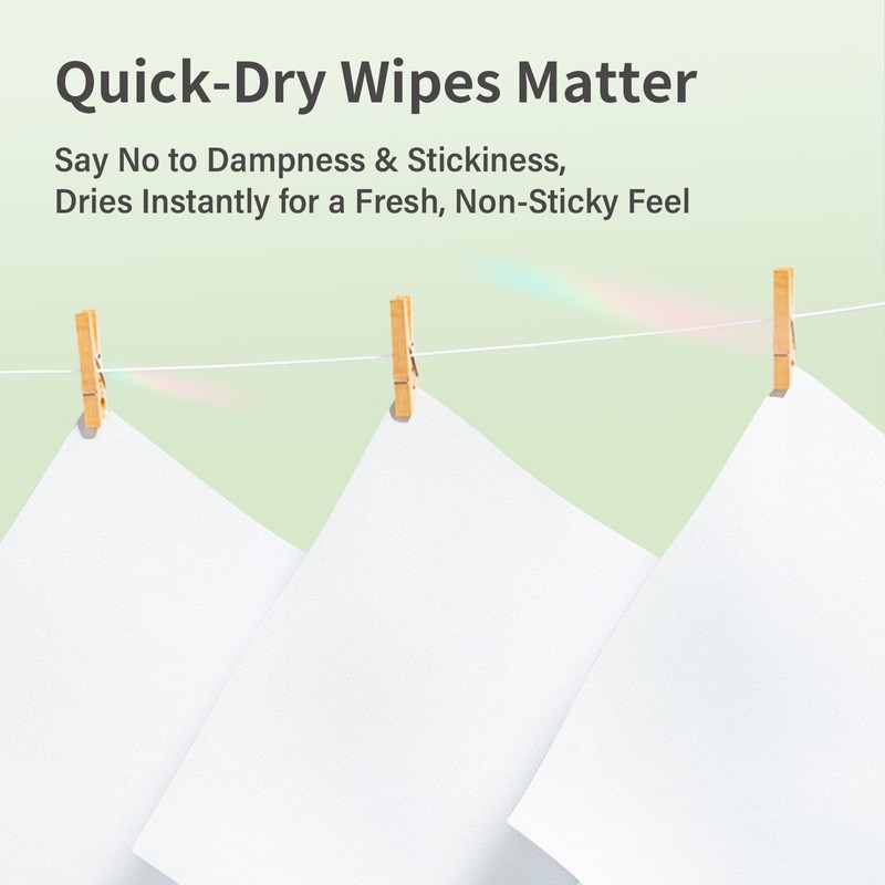 Unifree Compact Flushable Wipes, XL On-The-Go Pocket Wipes for Sensitive