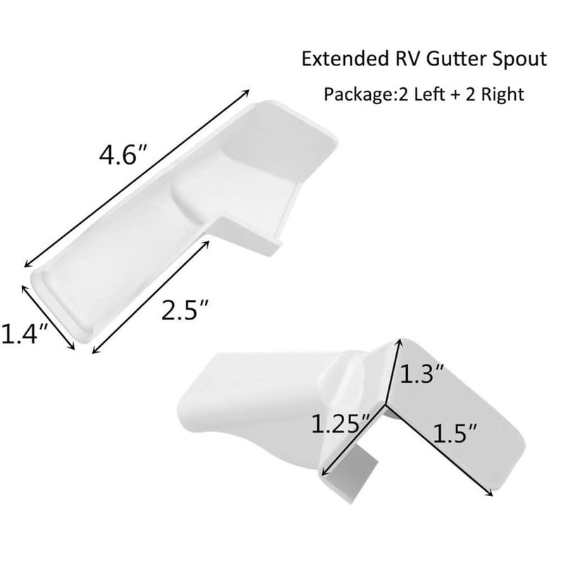 Aetherion RV Gutter Spouts, RV Rain Gutter Downspout with Extensions,