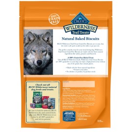 Blue Buffalo Wilderness Trail Treats High Protein Grain Free Crunchy Dog Treats Biscuits, Turkey Recipe 24-oz Bag