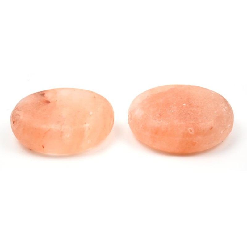 Windfulogo 2 Pcs Himalayan Salt Massage Stones Hot Massage Cold