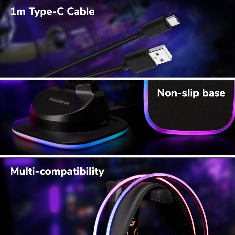 EGOGEAR Supports Universal Skin de Gamme RGB Pour Casques de