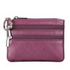 Ladies Genuine Leather Wallet with Key Ring, Purple, purse