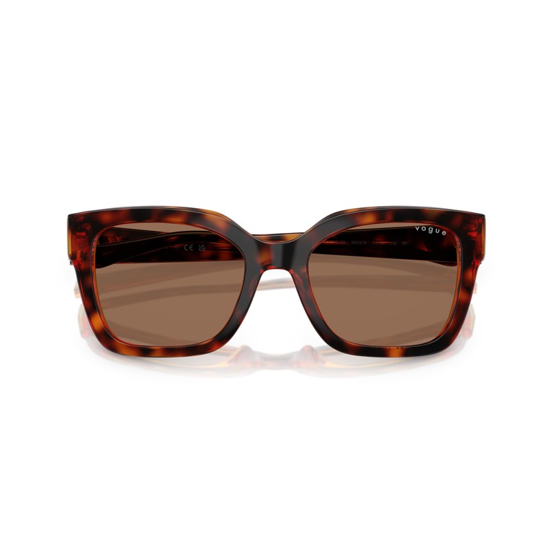 Vogue Eyewear Woman Sunglasses Dark Havana Frame, Dark Brown Lenses,