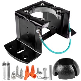 Ceiling Fan Mounting Bracket,AICWIOO Carbon Steel Sloped Cathedral Ceiling Canopy Bracket for Living Room,Outdoor Patio,or Porch with Mounting Hardware(Black)