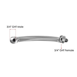 Garden Hose Extender, Kink-Free Hose Saver,Braided Stainless Steel Water-Inlet Hose (90 Degree Elbow)
