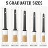 Car Detailing Brush Set, 5-Piece Boar Hair Car Cleaning Brushes