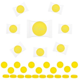 Sugar-Free Premium Hard Candy Suckers, Mini Fruit Button Candies, Kosher Certified Parve, Uses Sorbitol, Low-Sodium, Individually Wrapped (Lemon, 8oz (Half-Pound) 75 Pcs)