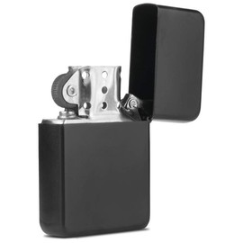 ROLYAD Lighter in Black Silk Lined Gift Box Celtic Clover Shamrock (Black)