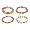 Axxlern Design 4-Piece Ceramic Bead Stretch Bracelets Set, Stackable Colorful