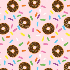 GRAPHICS & MORE Cute Donut with Sprinkles Chocolate Icing Gift Wrap Wrapping Paper Rolls
