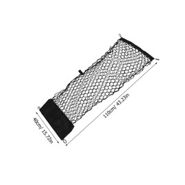 STOBAZA Car Trunk Net Bag Hook Truck Storage Net Car Net Organizer Rear Trunk Mesh Organizer Net Trunk Cargo Net for Car Net for Trunk Car Interior Netting Black Alloy