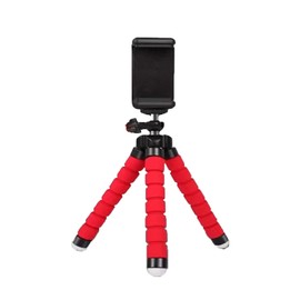 Smartphone Tripod, Multifunctional, Small, Lightweight, Tabletop, Flexible Stand, Ultra Small, SLR Swivel, Tripod, Cell Phone, Digital Cameras, Video Cameras, Projectors, Large, Fixed Anywhere, Red
