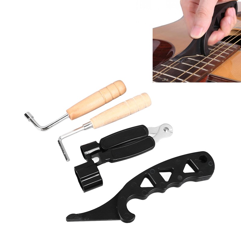 Guitar String Tool Set String Stretching Tool Winder Cutter and