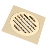 Square Floor Drain Bathroom Shower Waste Grate Brass Constructed Strainer