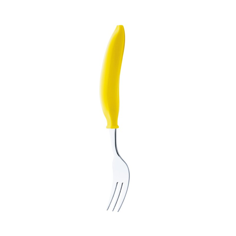 Takakuwa Metal Banana Cutlery, Spoon & Fork, Yellow, 2 pcs