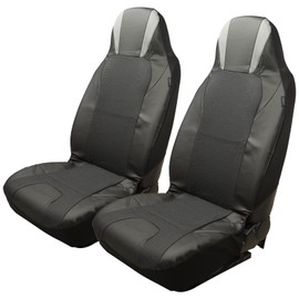 SOBONITO SOBONITO Sitzbezge Auto Vordersitze Universal Auto-Schonbezge fr Fahrersitz & Beifahrer 2er Sitzauflage(Black)