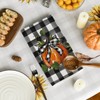 Artoid Mode Buffalo Plaid Bow Arrow Pumpkin Fall Kitchen Towels