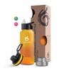 hydro2go Stainless Steel Water Bottle - BPA-Free Thermal Bottle for