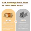 HJJK Bread Slicer for Homemade Bread, Bamboo Bread Slicers with