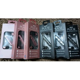 iWorld LOT OF 6 iWorld Pulse Wireless Bluetooth Stereo Earbuds w/In-line Mic 2 Colors