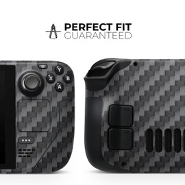 Design Skinz - Compatible with Steam Deck - Skin Decal Protective Scratch-Resistant Removable Vinyl Wrap Cover - Carbon Fiber Texture