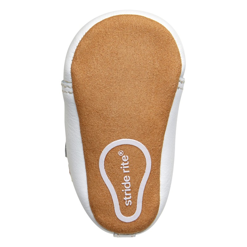 Stride Rite Baby Boys PW-Elliot Crib Shoe, White, 3 Infant