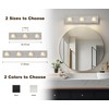 Joossnwell Brushed Nickel Bathroom Vanity Light Crystal 5CCT Dimmable Bathroom