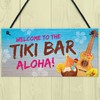 RED OCEAN Novelty Tiki Bar Welcome Sign For Home Bar