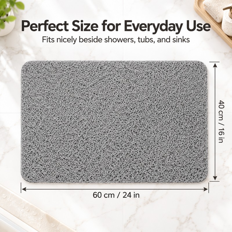 Non-Slip Bathroom Mat for Shower and Bathtub Areas – Quick-Drying