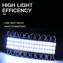 AOOYUANKE LED Module, Replacement Lights for Inflatables White 20pcs 9.8 Ft 3 LED Super Bright 2835 SMD IP65 Waterproof for Advertising Signs with Tape Adhesive Backside (White Light)