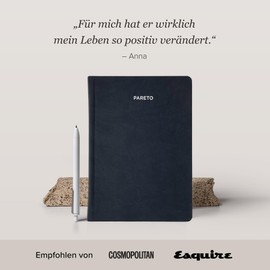 Pareto Planner (Undated) - Perfectly Organized Achieving Goals, Increase Productivity, Develop Good Habits | Book Calendar, Weekly Planner, Daily Planner, Success Journal, Organiser| Black