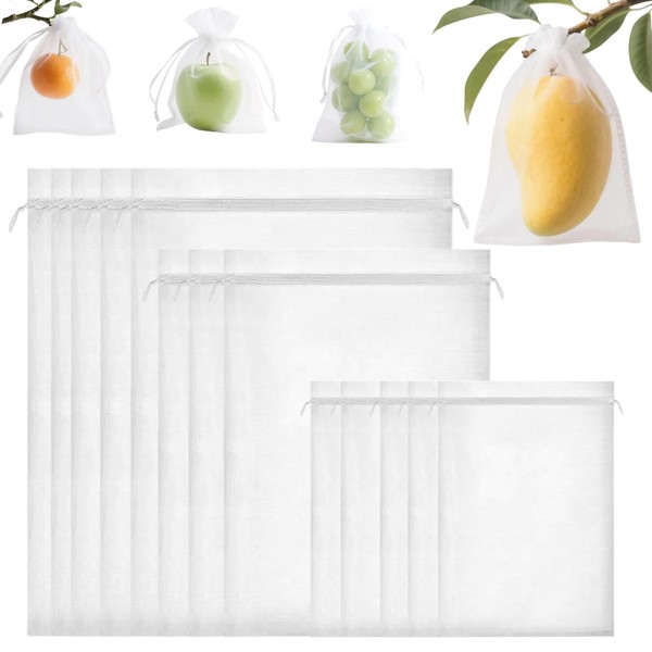 DMIMIA Fruit Protection Bags 100 pcs, Reusable Mesh Bags for