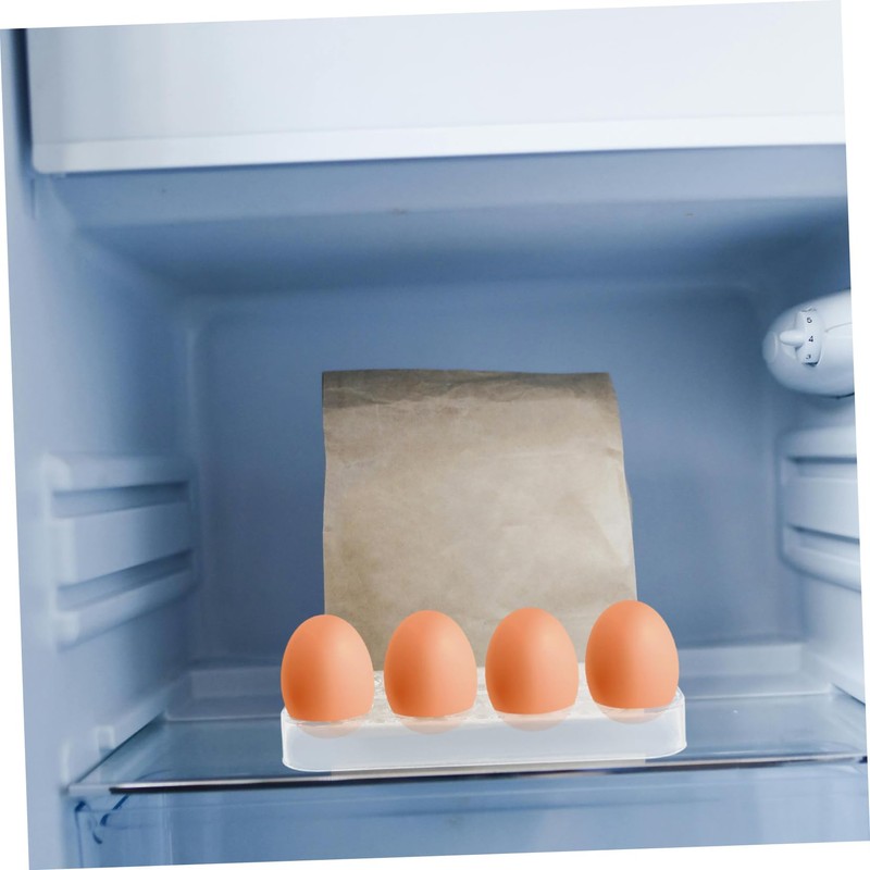 Tofficu Egg Storage Container Fridge Organiser 8 Egg Holder Box