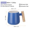 QUARKZMAN 2 Stück Keramik Kaffeetasse 12,85 Unzen Einfacher Holzgriff Große