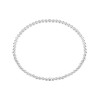 AeraVida Simple Round 3mm Beads .925 Sterling Silver Stretch Bracelet