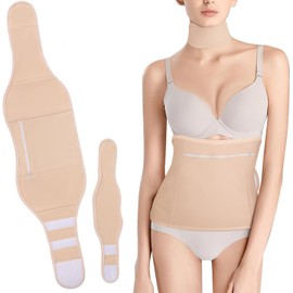 2pcs Castor Oil Pack Wrap Kit, Reusable Anti Oil Leak Design, Include Abdomen Area Wrap & Neck Wrap,Multipurpose Compress for Yoga, Sleep, Relaxation