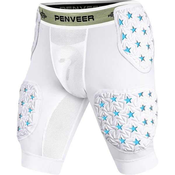 Penveer 5-Pad Adult Football Girdle for Men with Cup Pocket