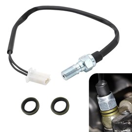 Prywog 1 PC M10 x 1.25 mm Thick Wire Hydraulic Switch, Oil Pipe Brake Tail Light Switch, Automotive Direct Push Hydraulic Brake Switch, Suitable for Most Cars (Black)