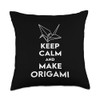 Origami Japanese Art Paper Folding Origami Bird Throw Pillow