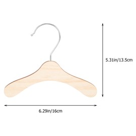 Zerodeko Pack of 10 Mini Clothes Hangers for Pets 16 cm Wooden Hangers Small Hangers for Dogs Cats Dolls Pet Clothes Hangers Clothes Hangers for Pets