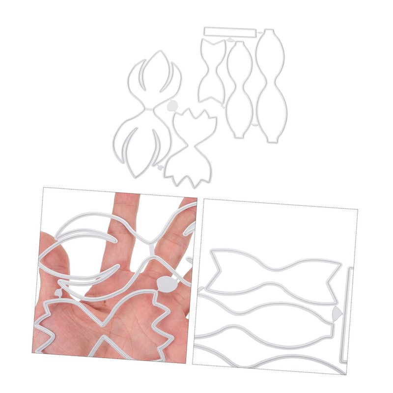 jojofuny 2 Sets Bowtie Metal Cutting Dies DIY Carbon Steel