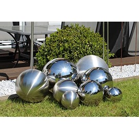 Stainless Steel Decorative Ball Large Polished Diameter 25 cm Garden Decoration Rose Ball Flower Bed Pond Hollow Ball Floating XXL