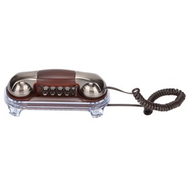 European Vintage Wall Phone Retro Desktop,Wall Mounted Dual Purpose Wired Telephone Desktop Wall Landline Phone with Light for Home Hotel Patina