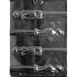 Grandmama's Goodies A124 Dinosaur Pretzel Lollipop Lolly Chocolate Candy Soap Mold with Exclusive Molding Instructions … (3)