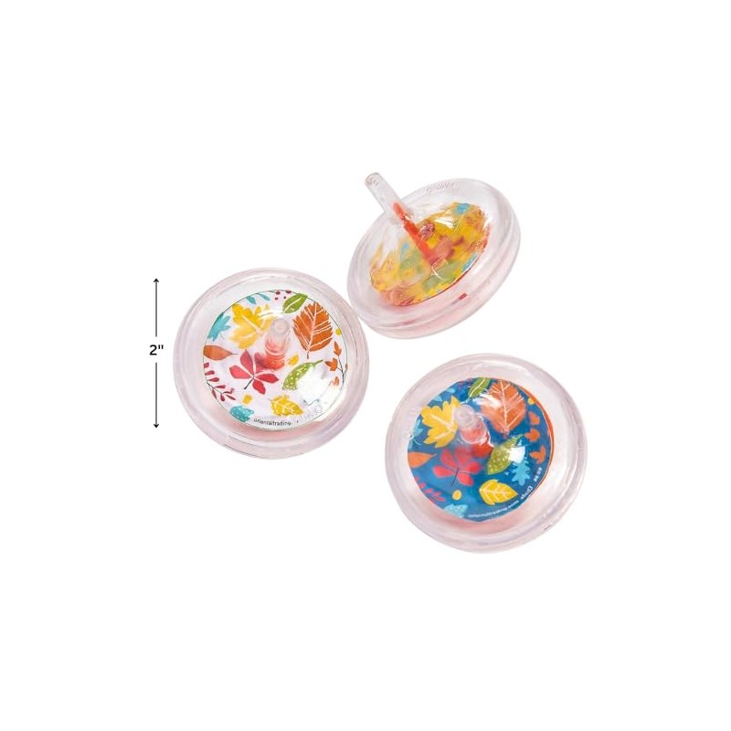 Fun Express Fall Spin Tops - 12 Pieces