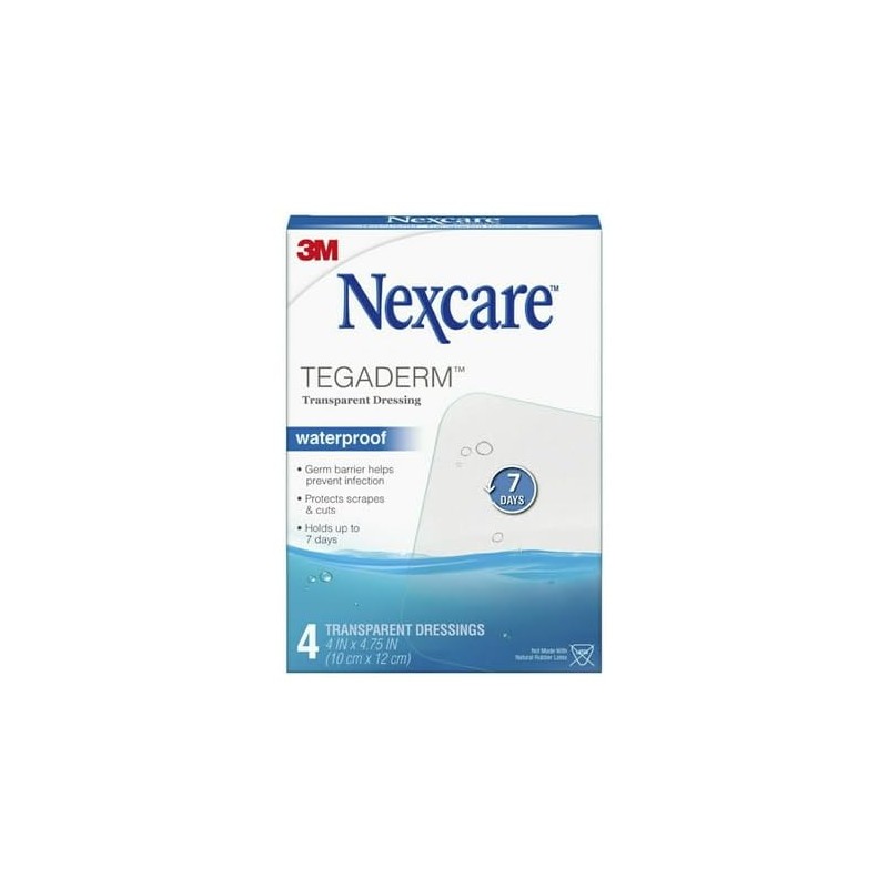 Nexcare Tegaderm Transparent Dressings 4 Inches X 4 4 Inches