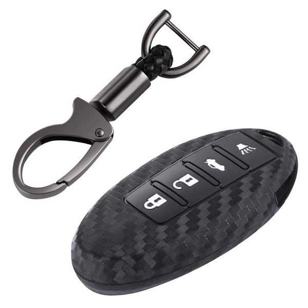 iSaddle for Nissan Fob Cover - Carbon Fiber Pattern Car