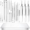 Blackhead Remover Comedone Extractor,15 Pcs Professional Stainless Steel Blackhead Remover